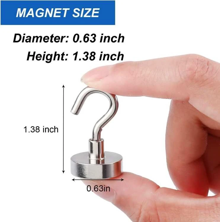 hooks with magnetic back size
