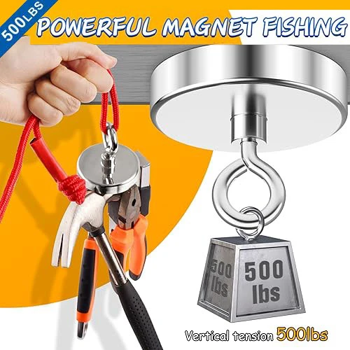 magnet with a pulling force of at least 500lbs