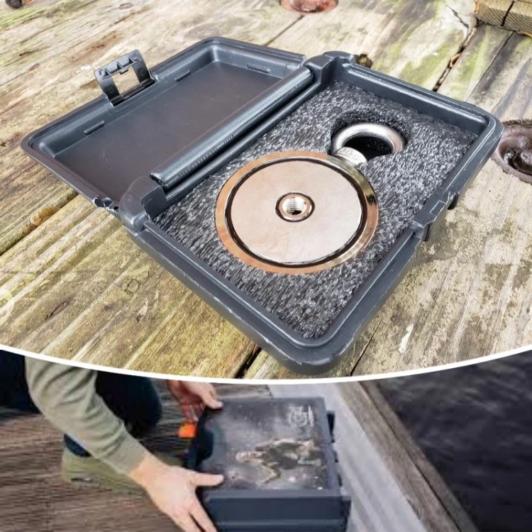A box for storing magnet fishing magnets A box for storing magnet fishing magnets