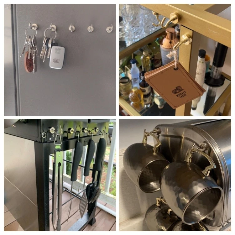 application of small magnetic hooks