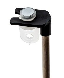 using an installer rod or a long pole to reach the desired height