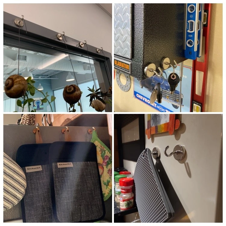 Application of stainless steel magnetic hooks Application of stainless steel magnetic hooks