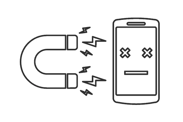 Keep the magnetic hook away from electronic devices