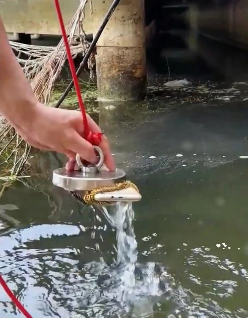 pick up a phone with a fishing magnet