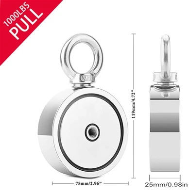 Is a double sided magnet better for magnet fishing?