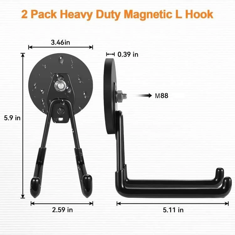 magnetic pegboard hooks size