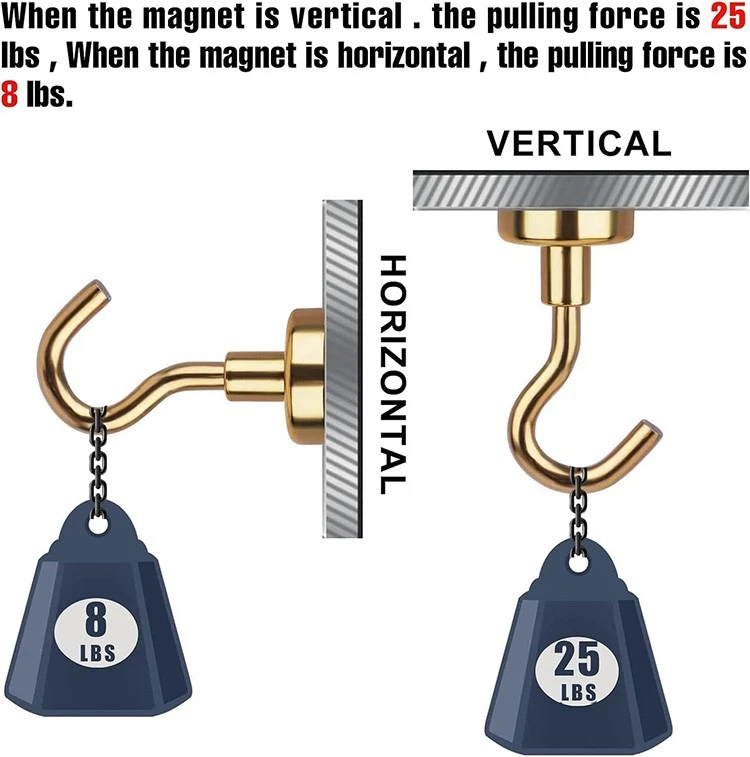 magnetic hooks, 25 lbs