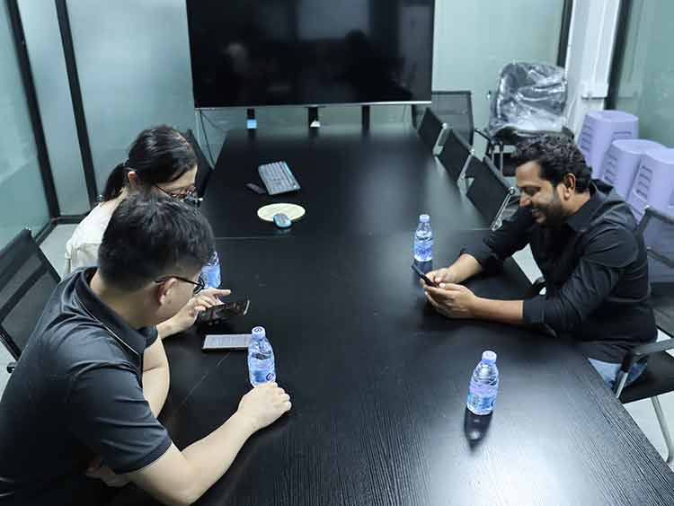 Indian-customers-visited-QianCi-Magnet