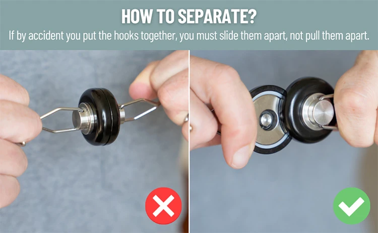 How to separate magnetic hooks How to separate magnetic hooks