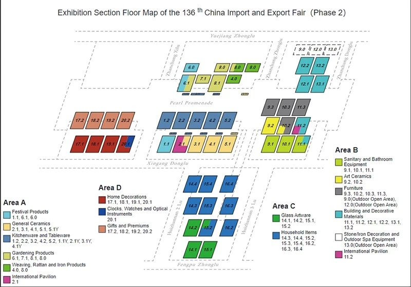 Exhibition Section Floor Map of the 136 th China lmport and Export Fair Phase 2 Exhibition Section Floor Map of the 136 th China lmport and Export Fair Phase 2