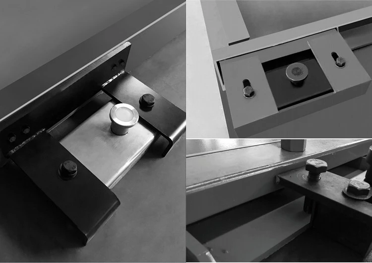 The screws pass through the holes of the shuttering magnet adapter to connect and fix the vertical template 1 The screws pass through the holes of the shuttering magnet adapter to connect and fix the vertical template 1