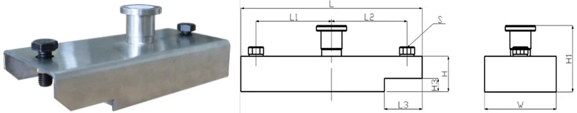 450 kg precast concrete stepping shuttering magnet dimensional drawing