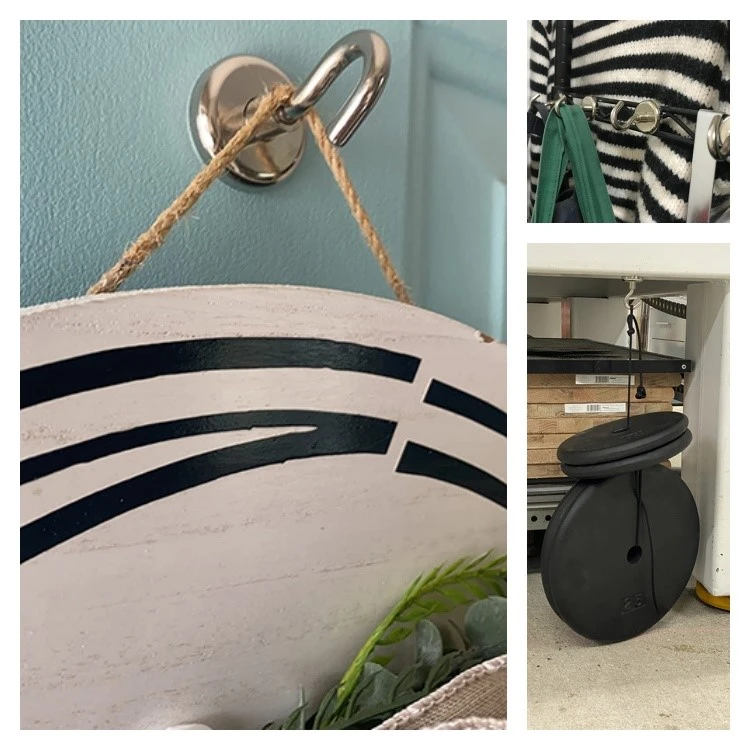 Application of large heavy duty magnetic hooks