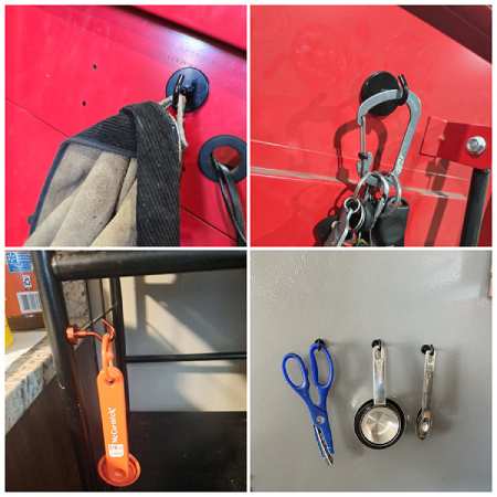 Application of magnetic utility hooks