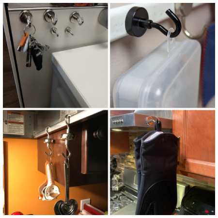 Application of magnetic kitchen hooks Application of magnetic kitchen hooks