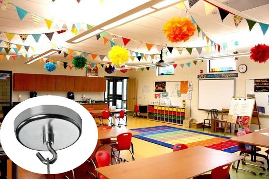 Application of Magnetic Ceiling Hooks for Classrooms