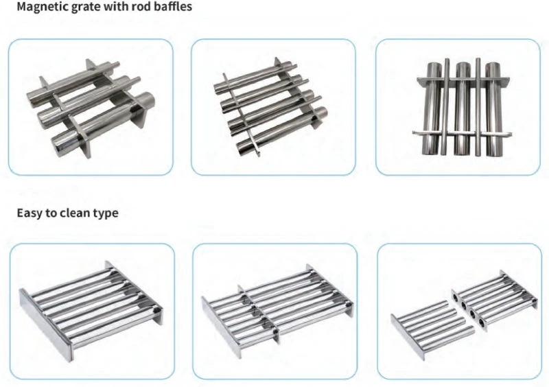 Magnetic grate with rod baffles and Easy to clean type